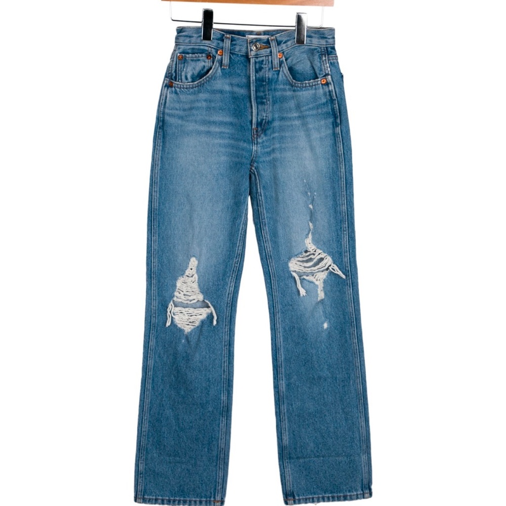 Re/Done Mid-Rise Straight Leg jeans